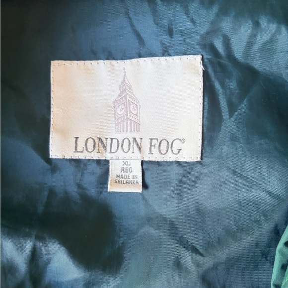 Vintage London Fog Men's Navy and Forest Windbreaker - Picture 2 of 4